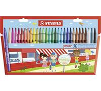 STABILO Rotulador power – Estuche de 30 colores diferentes