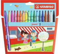 STABILO Rotulador power Estuche de 18 colores diferentes