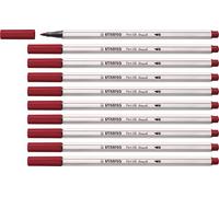 STABILO - Rotulador premium con punta de pincel para grosores de línea variables - Pen 68 brush - Pack de 10 - púrpura