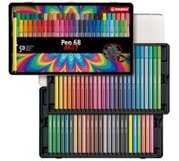 STABILO Rotulador premium Pen 68 ARTY Estuche metálico de 50-46 colores diferentes