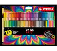 STABILO Rotulador Pen 68 Arty Premium – Multicolor – Estuche 65 colores