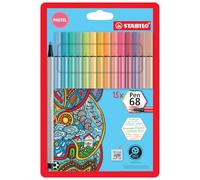 STABILO Rotulador premium Pen 68 – Set Pastellove, estuche de 15 colores diferentes