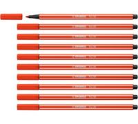 STABILO Rotulador premium Pen 68 – caja con 10 unidades rojo