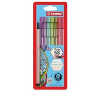 STABILO Rotulador premium Pen 68 - Estuche de 8 colores surtidos