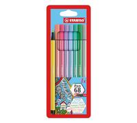 STABILO – Rotulador premium Pen 68 – Estuche de 8 colores pastel