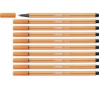 STABILO Rotulador premium Pen 68 Pack de 10 amarillo y rojo