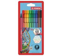 STABILO Rotulador premium Pen 68 – Pack de 10 (10 colores)