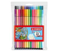 STABILO Rotulador Premium Pen 68 – Medio multicolor, estuche 30 colores (6 neón)