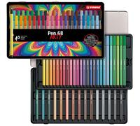 STABILO - rotulador premium - Pen 68 | ARTY, estuche de metal de 40