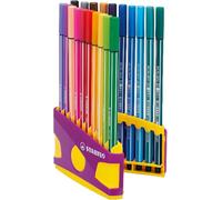 STABILO - rotulador premium - Pen 68 ColorParade | set de mesa en lila de 20