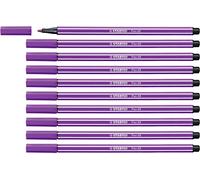 Bolígrafo de fieltro de alta calidad - STABILO Pen 68 - Paquete de 10 - color lila