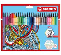 STABILO - Rotulador premium - Pen 68 - Estuche de 30 - 30 colores diferentes