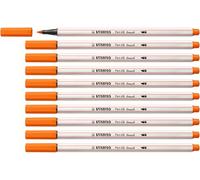STABILO - rotulador premium punta de pincel - Pen 68 brush | ancho de línea variable, pack de 10, amarillorojo