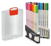 STABILO Rotulador Pen 68 Brush ARTY – punta de pincel variable, estuche ColorParade 20 colores