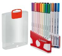 STABILO - rotulador premium punta de pincel - Pen 68 brush ColorParade | ancho de linea variable, set de mesa de 20