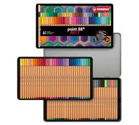 STABILO - Rotulador punta fina - point 88 - ARTY - Estuche metálico de 66 piezas - 65 colores diferentes