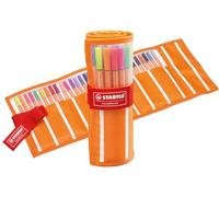 STABILO Rotuladores Point 88 Fineliner Punta fina, Estuche Rollerset 30 colores