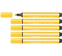 STABILO - Rotulador triangular con punta amortiguada - Trio Scribbi - Pack de 5 - amarillo