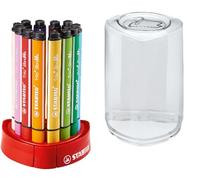 STABILO - Rotulador triangular con punta amortiguada - Trio Scribbi - Set de mesa de 12 - 12 colores diferentes