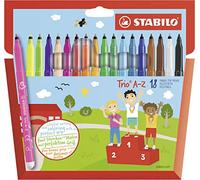 STABILO Rotulador Trio A-Z Estuche 18 colores diferentes