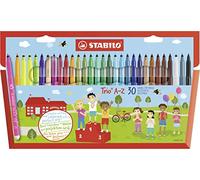 STABILO Rotuladores Trio A-Z Estuche 30 colores diferentes