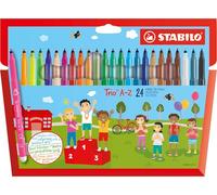 STABILO Rotulador Trio A‑Z Estuche de 24 colores diferentes