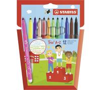 STABILO Rotulador trio a-z caja de 12 unidades colores surtidos (Paquete de 6) 1