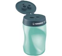 STABILO Sacapuntas ergonómico para zurdos EASYsharpener 3 en 1 petrol