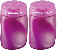 STABILO - sacapuntas ergonómico con depósito para zurdos - EASYsharpener 3 in 1 (Paquete de 2)