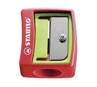 STABILO - Sacapuntas - woody 3 en 1 - Pack de 12 - rojo/verde