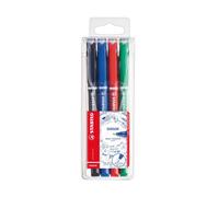 Stabilo · Set 4 Rotuladores Punta Fina · 0,3mm · Colores Surtidos