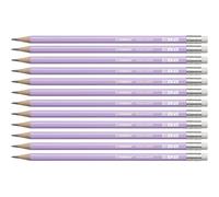 Stabilo - lápiz de grafito con goma - swano pastel - pack de 12 - col