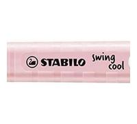 Stabilo swing cool pastel marcador fluorescente - cuerpo plano - punta biselada - trazo entre 1 y 4mm - tinta con base de agua - color rubor rosa (10 uds)