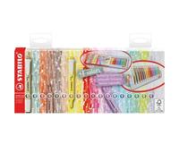 Stabilo swing cool set de mesa de 18 marcadores fluorescentes - cuerpo plano - punta biselada - trazo entre 1 y 4mm - tinta con base de agua - antisecado - colores surtidos
