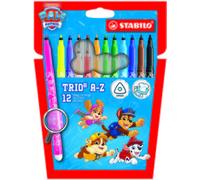 Stabilo trio a-z patrulla canina pack de 12 rotuladores con diseã±os