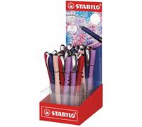 STABILO Worker Wildflowers Edition Expositor de 30 Bolígrafos Roller Tinta Líquida Punta M