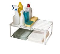 Stackable Closet Divider - Extendable Clothes Storage Organizer | Space-Saving Shelf Divider For Wardrobes | Adjustable Shelving For Home Apartment Farmhouse College Dorm Bedroom Kitchen Kid's Room, M