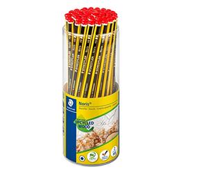 Staedler Noris - Lápiz (HB 2, 50 unidades) | Matita esagonale antirottura, presa antiscivolo - legno riciclato, box espositore - Art.-Nr. 120 KP50