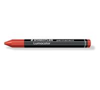 STAEDTLER 095648 - Crayón de cera, Rojo, pack de 12 | Tiza universal resistente al agua, trazos opacos sobre madera, metal, vidrio & piedra - Art.-Nr. 236-2