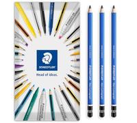 STAEDTLER 100 lápices de grafito Lumograph, 9B, paquete de 3 en paquete de sobre