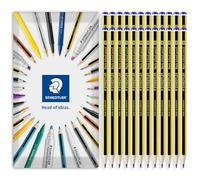 STAEDTLER 121 Noris - Lápices escolares resistentes a la rotura, paquete de 24 lápices en paquete de regalo de sobre (Grado H)