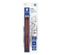 STAEDTLER 1285 1BK2 Noris Club Jumbo - Lápiz para aprender a escribir (dureza 2B, 2 paquetes, dureza 2B)