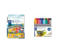 STAEDTLER 144 10ND36 - Lápiz & Design Journey 3200 TB36, Rotuladores para lettering de doble punta, Caja con 36 marcadores de colores variados
