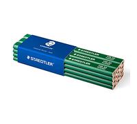 Staedtler Carpenter Pencils 148 50. Conjunto de 12 lápices para carpinteros de dureza alta 6H.