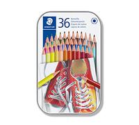 Staedtler Lápices de colores 175 M36 ST forma hexagonal caja metálica 36 colores surtidos