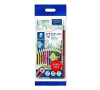 STAEDTLER 185 SET2 Noris - Lápices de colores + lápiz Tradition HB y borrador Mars (12 unidades)