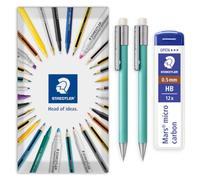 STAEDTLER 2 portaminas de grafito verde 777 y minas HB de 0,5 mm