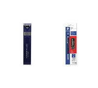 STAEDTLER 200-HB - Estuche con 12 minas + Mars 780 C BKP6ST, Portaminas Técnico con Punta Metálica, Para Minas de 2 Mm de Ancho, Negro