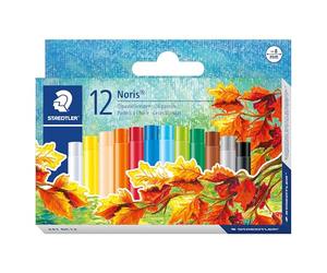 STAEDTLER 241NC12 - Estuche con 12 ceras, Multicolor | Colores surtidos, resistentes al agua y a la rotura - para superficies lisas - N.º de art. 241 NC12