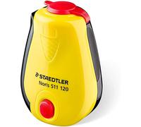 Staedtler 3 unidades Noris Sacapuntas con Deposito - 1 Agujero - Afilado en Ambas Direcciones - Color Amarillo